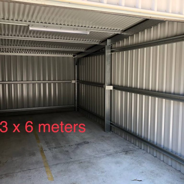 3x6m large self storage unit interior with drive up at Mount Cotton